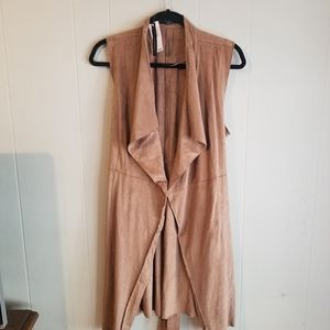 Faux Suede Outerwear Vest